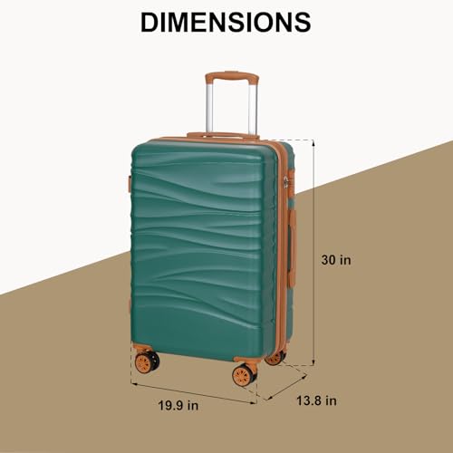 30" Hardside Checked Luggage (Emerald Green)