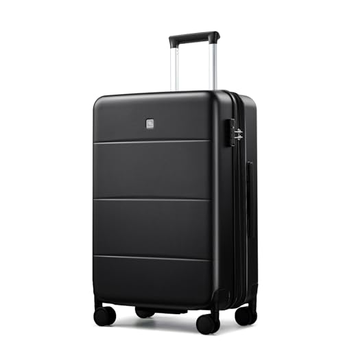 24 Inch Luggage with Spinner Wheels (Jet Black / 24 Inch EXT)