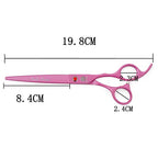 7" Dog Grooming Scissors Set with Rhinestone Accent (Pink)