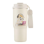 Coffee Travel Mug with Flip Lid (MusicCat_TravelMug_24oz)