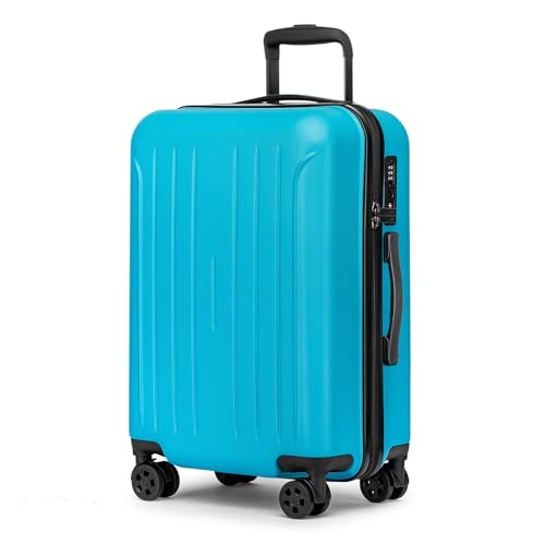 24 Inch Medium Luggage Checked TSA Approved Suitcase (Ocean Blue / 24" Checked)