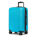 24 Inch Medium Luggage Checked TSA Approved Suitcase (Ocean Blue / 24" Checked)