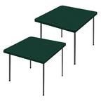 2 Pack Square Spandex Fitted Table Cloth (Hunter Green / 34" x 34" (Square))
