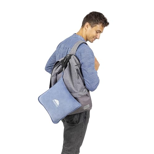 Premium Soft Long Travel Blanket Airplane Throw (Grayblue-long-t056)