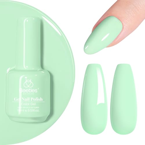 Beetles Mint Green Gel Nail Polish (H - Sheer Green | Mint Green)