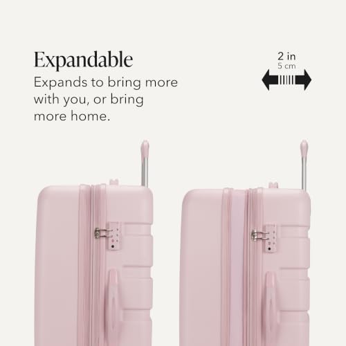 7366 Signature Hardside Expandable Luggage with Spinner Wheels and TSA Lock (2-Piece Set (Weekender/27") / Pink)