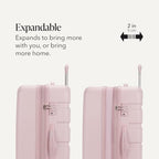 7366 Signature Hardside Expandable Luggage with Spinner Wheels and TSA Lock (2-Piece Set (Weekender/27") / Pink)