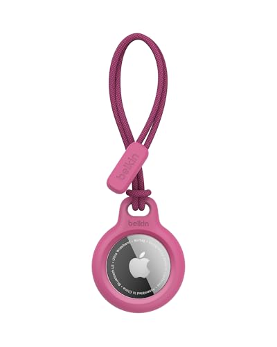 Apple Airtag Secure Holder With Strap (Pink / Single / Strap)
