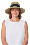 Women's Sun Hat with Ribbon (One Size / Coffee Multi)