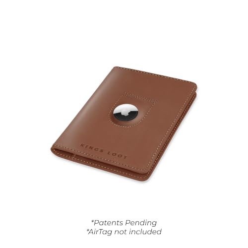 Passport Wallet with Holder for AirTag (Bourbon)