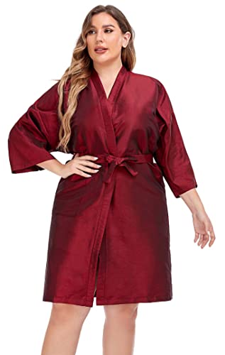 Salon Client Gown Robes Cape (Red)