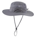 UPF 50+ Men's Sun Hat Wide Brim UV Sun Protection Bucket Hat for Mens Fishing Hat Womens Beach Safari Garden Golf (One Size / Dark Gray)
