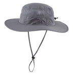 UPF 50+ Men's Sun Hat Wide Brim UV Sun Protection Bucket Hat for Mens Fishing Hat Womens Beach Safari Garden Golf (One Size / Dark Gray)