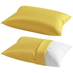Toddler Pillows with Pillowcases Set (Yellow (Cotton) / 13x18 Inch (Pack of 2))