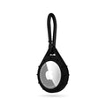 Protector AirTag Holder with Stainless Steel Carabiner Clip (Black)