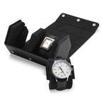 2 Slot Watch Box Black Hexagonal (Black / 2-Slot)