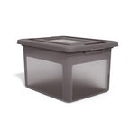 Plastic File Box with Snap Lid (Frost Gray)