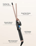 3 8 inch Thin Curling Iron Extra Long Barrel for Short Hair (3/8 Inch)