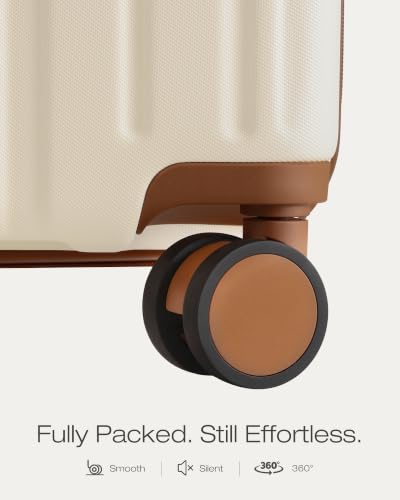 Luggage Lightweight and Durable Hardshell (Caramel Ivory2.0 / L(28in))