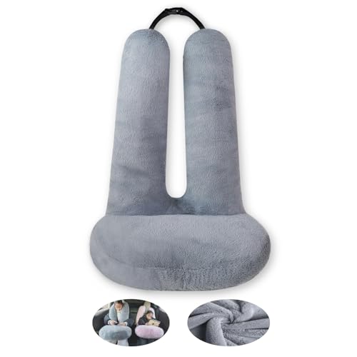 Travel Pillow Car Pillow Kid Car Sleeping Large Gray (E-gray)