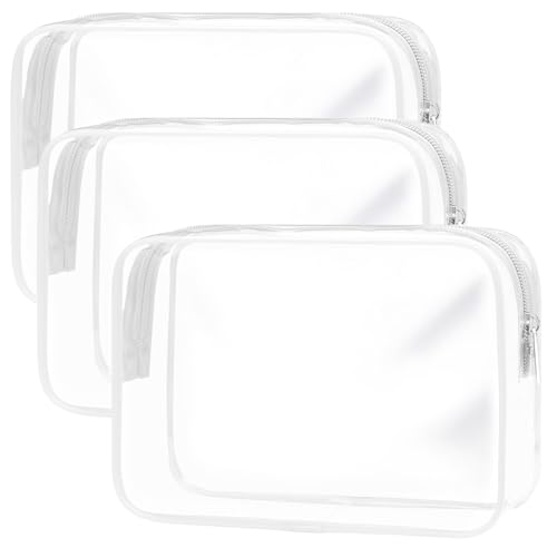 Clear Toiletry Bag (M-White-3 packs)