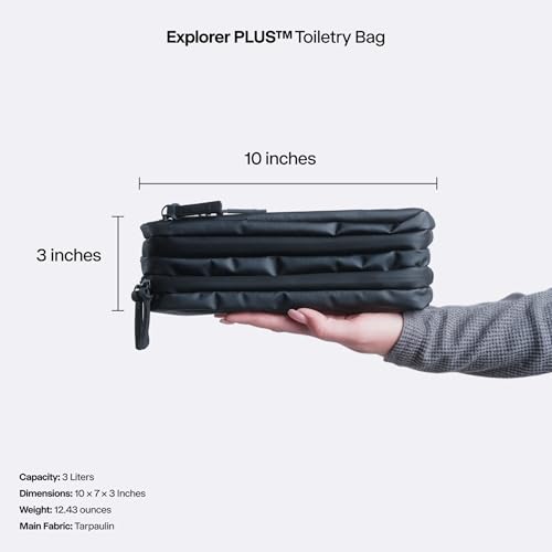 Hanging Toiletry Bag for Men and Women (Black / Plus)