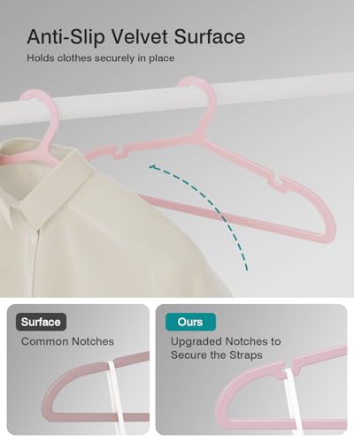 30 Pack Clothes Hangers (Light Pink)