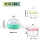 Travel Jars for Creams 9PCS Travel Size Containers for Toiletries Cream Jars Refillable Leak (E-9 Pieces Plastic-6 & Silicone-3)