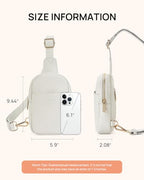 Crossbody Bags for Women Leather Cross Body Sling Bag for Woman Travel White (1-white)