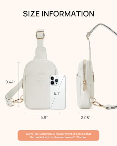 Crossbody Bags for Women Leather Cross Body Sling Bag for Woman Travel White (1-white)