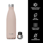 Stainless Steel Water Bottle 17 Fl ounces Himalayan Salt Triple (17 Ounces / Himalayan Salt)