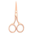 Multicolor Professional Grooming Scissors for Facial Hair Removal (Rose Gold)