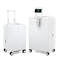 20" 28" Expandable Luggage Sets 2 Piece Hard Shell Suitcases (White / Expandable 2-Piece Set(20/28))