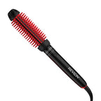 SmoothStay Coconut Oil Infused 1" Heated Styling Brush (1 Count (Pack of 1) / Black/Red)