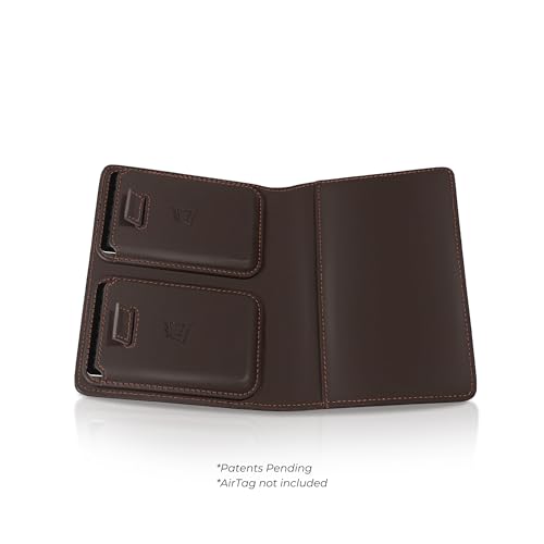 Passport Wallet with Holder for AirTag (Truffle)
