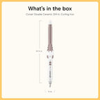 Curling Iron Double Ceramic (White/Rose Gold / 0.75 Inch Standard Barrel)
