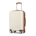 Carry On Luggage 22x14x9 Airline Approved (Beige)