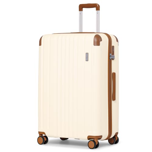 Luggage Lightweight and Durable Hardshell (Caramel Ivory2.0 / L(28in))