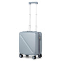 Underseat Carry On Luggage with Wheels 16 Inch Small Suitcase Personal Item Underseat Carry On Bag TSA Approved Carry On Luggage Hard Shell Suitcases Mini Travel Luggage (Underseat 16 Inch / Grey)