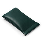 Dark Green PU Leather Squeeze Travel Pouch Multi (Dark Green / 7.2"x.37")