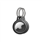 Apple AirTag Secure Holder with Key Ring (Keychain / Black)