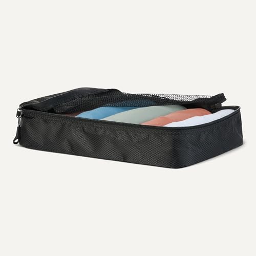 4 Piece Packing Cubes Travel Accessories Set (Black / 4 x Medium)