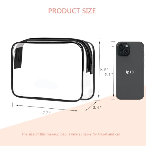 Clear Toiletry Bag (M-3Color-3 packs)