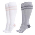 Pregnancy Compression Socks Women (X-Large / White/Light Gray)