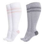 Pregnancy Compression Socks Women (X-Large / White/Light Gray)