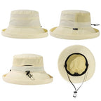 Sun Hat for Women Wide Brim SPF 50 UV Protection with Chin Strap Packable Bucket Hat for Travel Beach Outdoor Summer Waterproof Lightweight Gardening H iking Fishing Camping Cream Beige L (Cream Beige / Large)