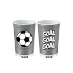 16 oz. Reusable Party Cups (Soccer Gray / 12 Count)