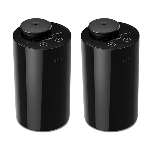 2 Pack AN6 Waterless Diffuser for Essential Oil (Black&black)
