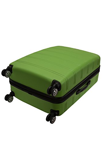 Melbourne Hardside Expandable Spinner Wheel Luggage (Green / Checked Large 28")