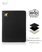 Passport Holder for Travel Essentials (Black)